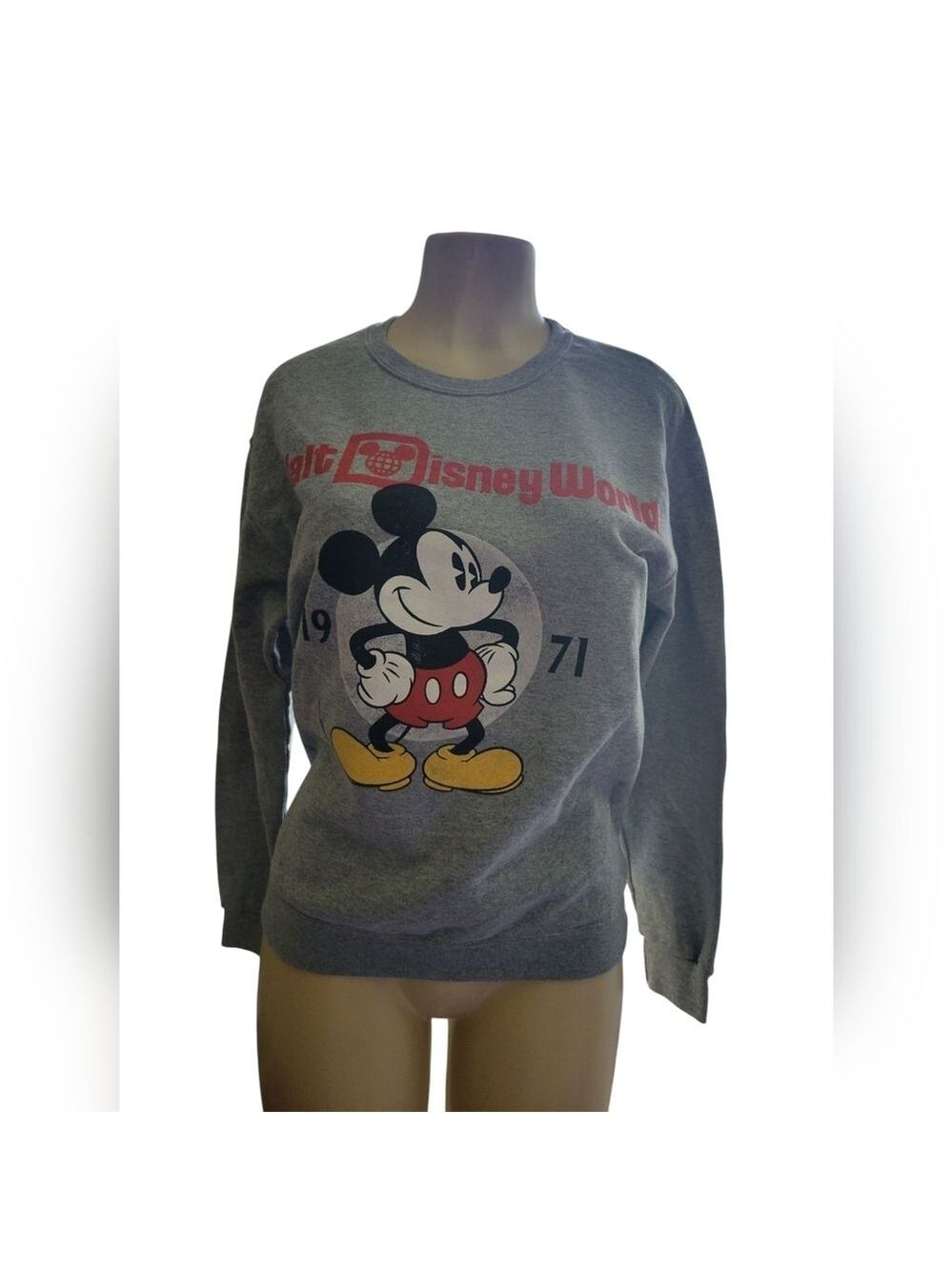 Mickey Mouse Disneyworld Sweater Grey Small - Picture 2 of 4